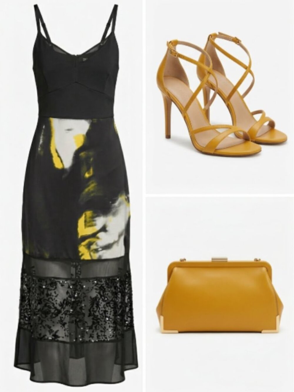 New! DKNY Capsule Collection Sequin Mesh Abstract Midi Slip Dress size 8 NWT